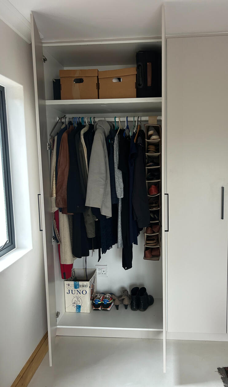 Main Bedroom Cupboards Inside space designed as per client&#39;s request.